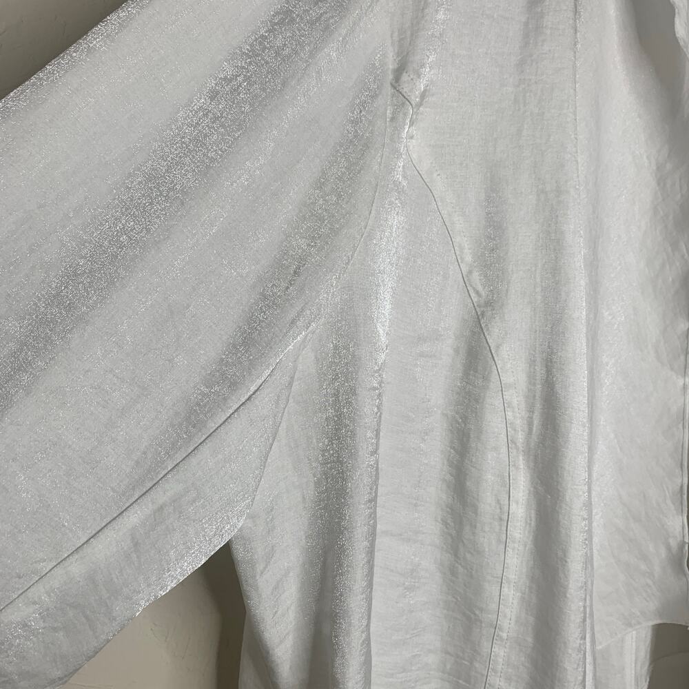 Ruby Rd. White Waterfall Jacket Open Front Sz 22W - image 8